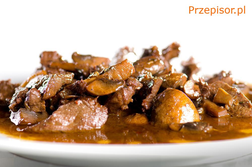 Wieprzowina z pieczarkami i ryżem