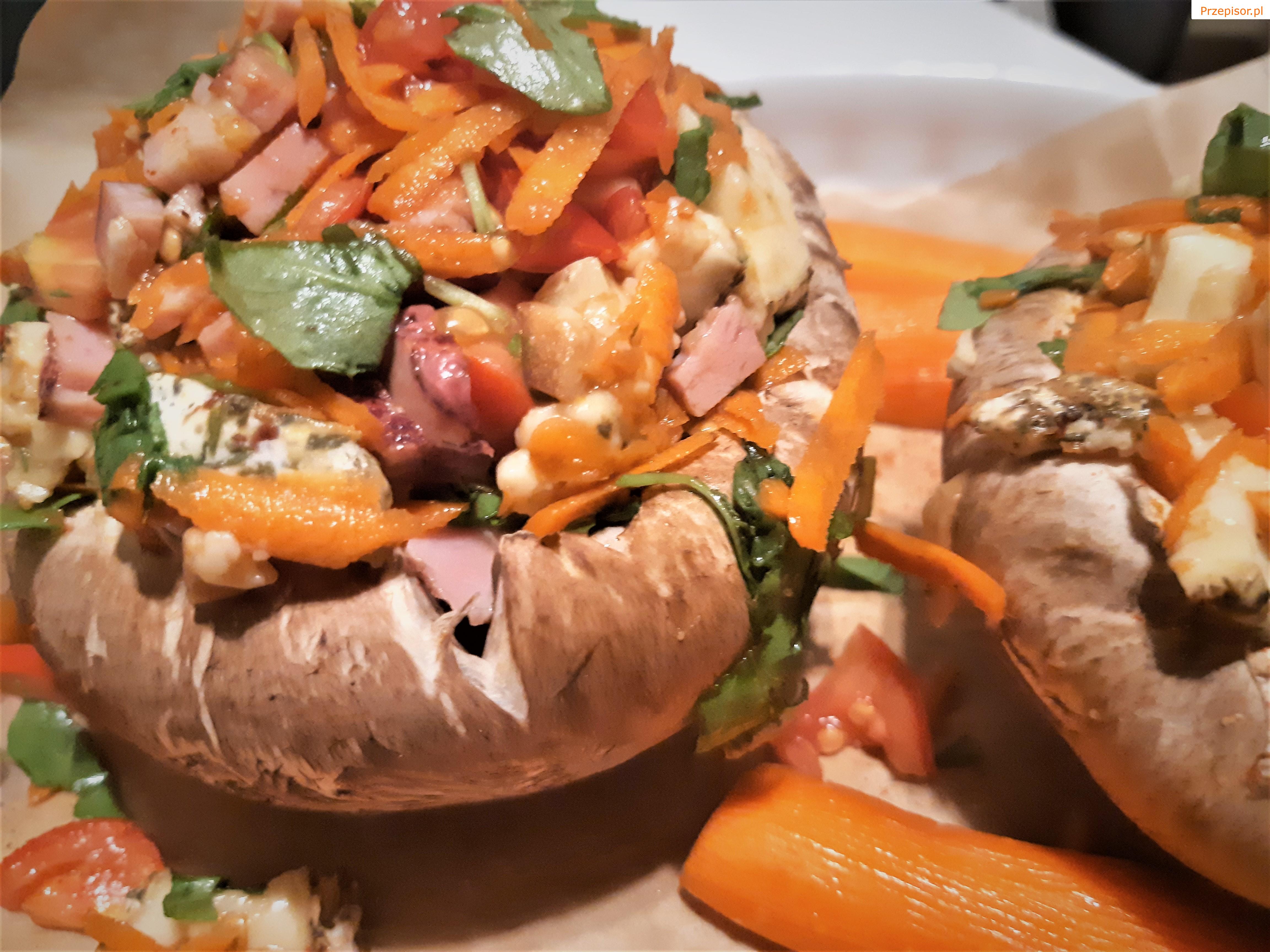 Zapieczone pieczarki portobello