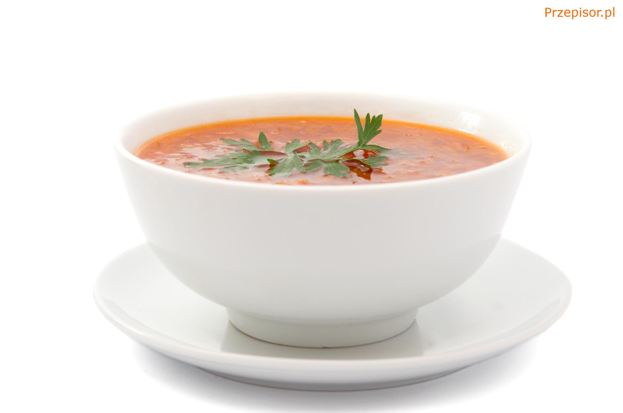Zupa pomidorowa z makaronem z cukinii